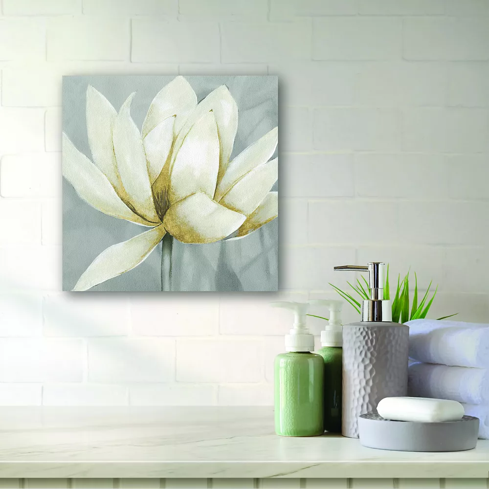 COURTSIDE MARKET Golden Waterlily II Canvas Wall Art 4 COURTSIDE MARKET Golden Waterlily II Canvas Wall Art - Image 2