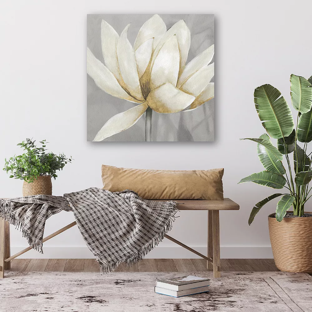 COURTSIDE MARKET Golden Waterlily II Canvas Wall Art 6 COURTSIDE MARKET Golden Waterlily II Canvas Wall Art - Image 4