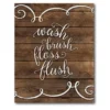 COURTSIDE MARKET Wash Brush Floss Flush Board Sign -Home Decor Discount Store 5791159