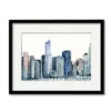 COURTSIDE MARKET Watercolor Skyline Framed Wall Art -Home Decor Discount Store 5839721